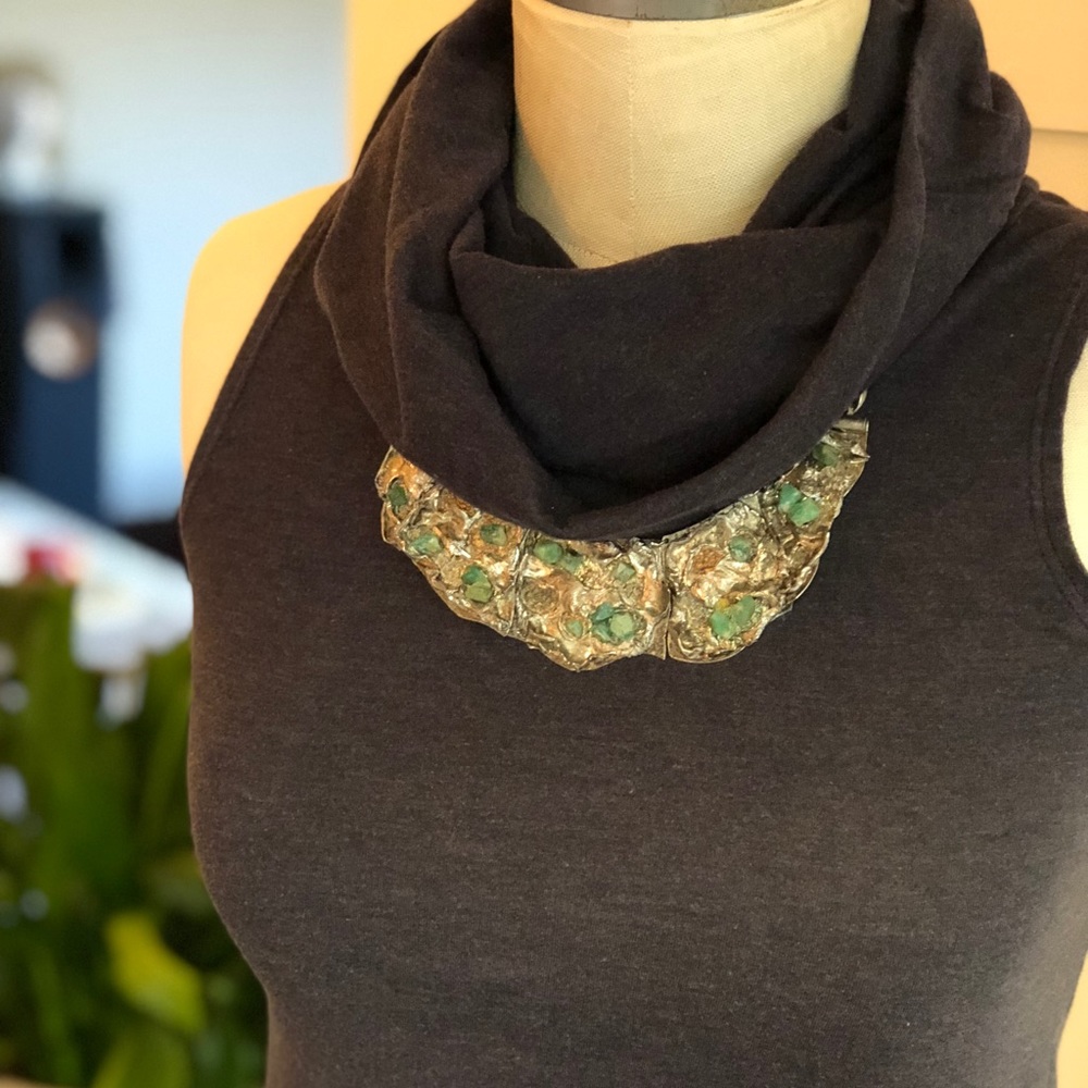 Cowl neck navy tunic/dress